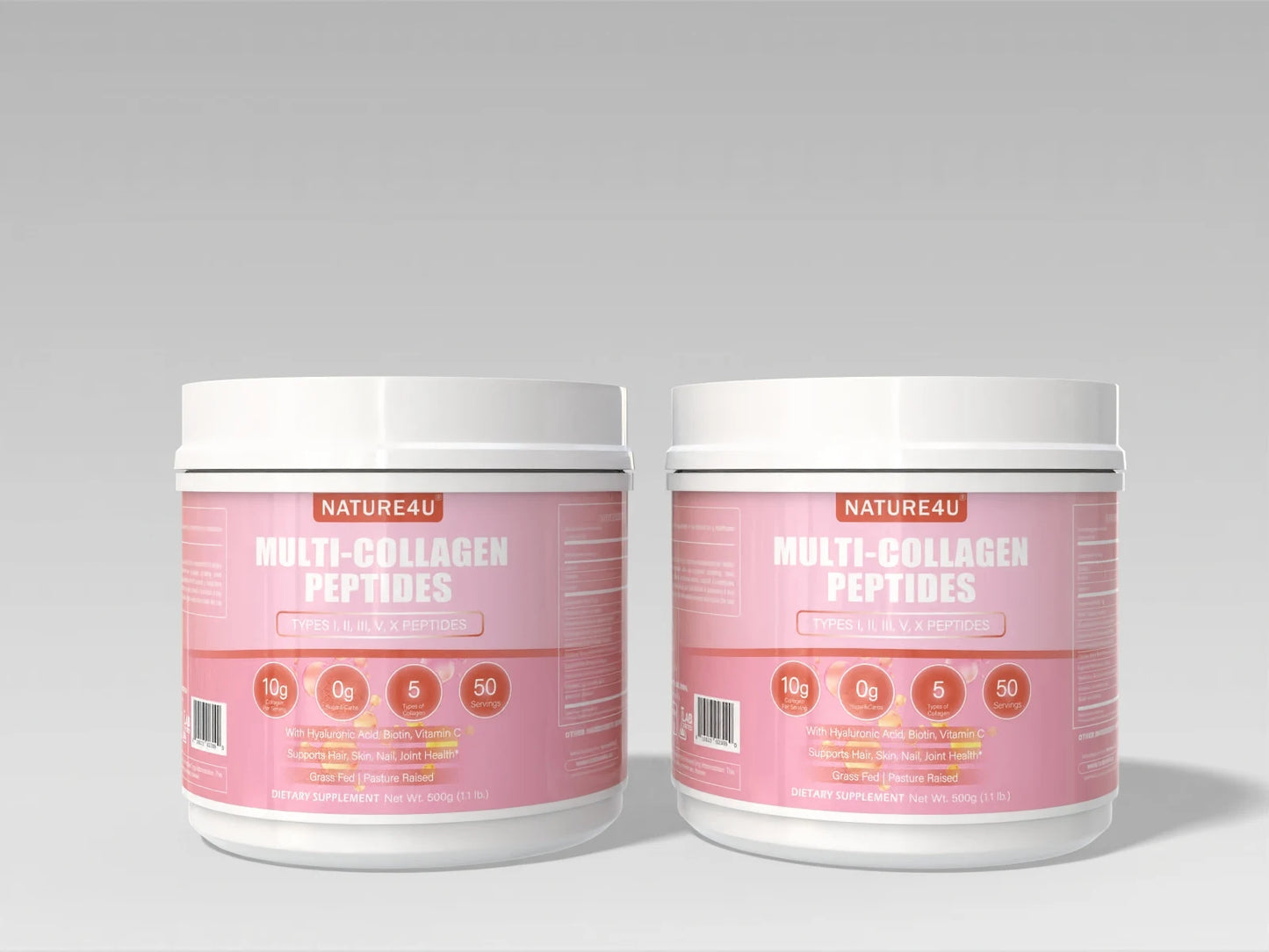Multi Collagen Peptides Powder with Biotin, Hyaluronic Acid & Vitamin C
