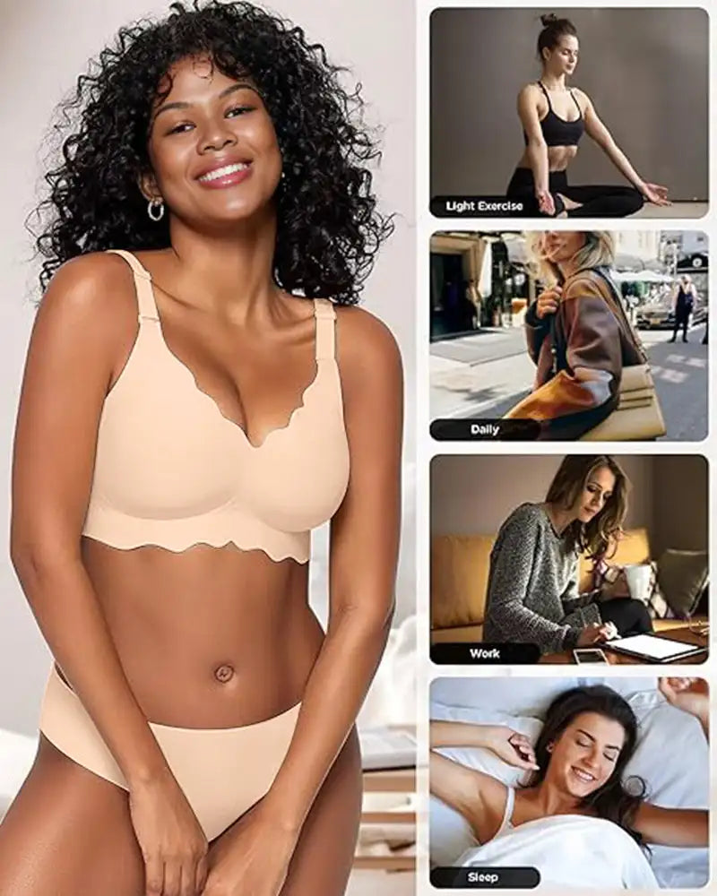 Wireless Push-Up Bra with Jelly Strip Support
