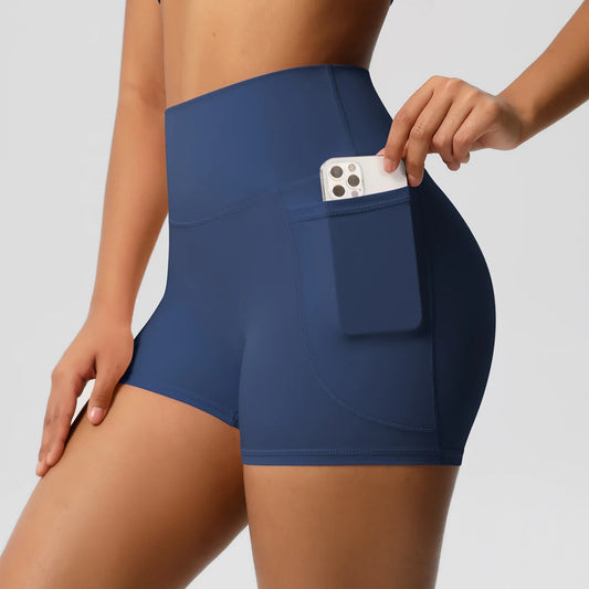 High-Waist Sculpting Pocket Shorts
