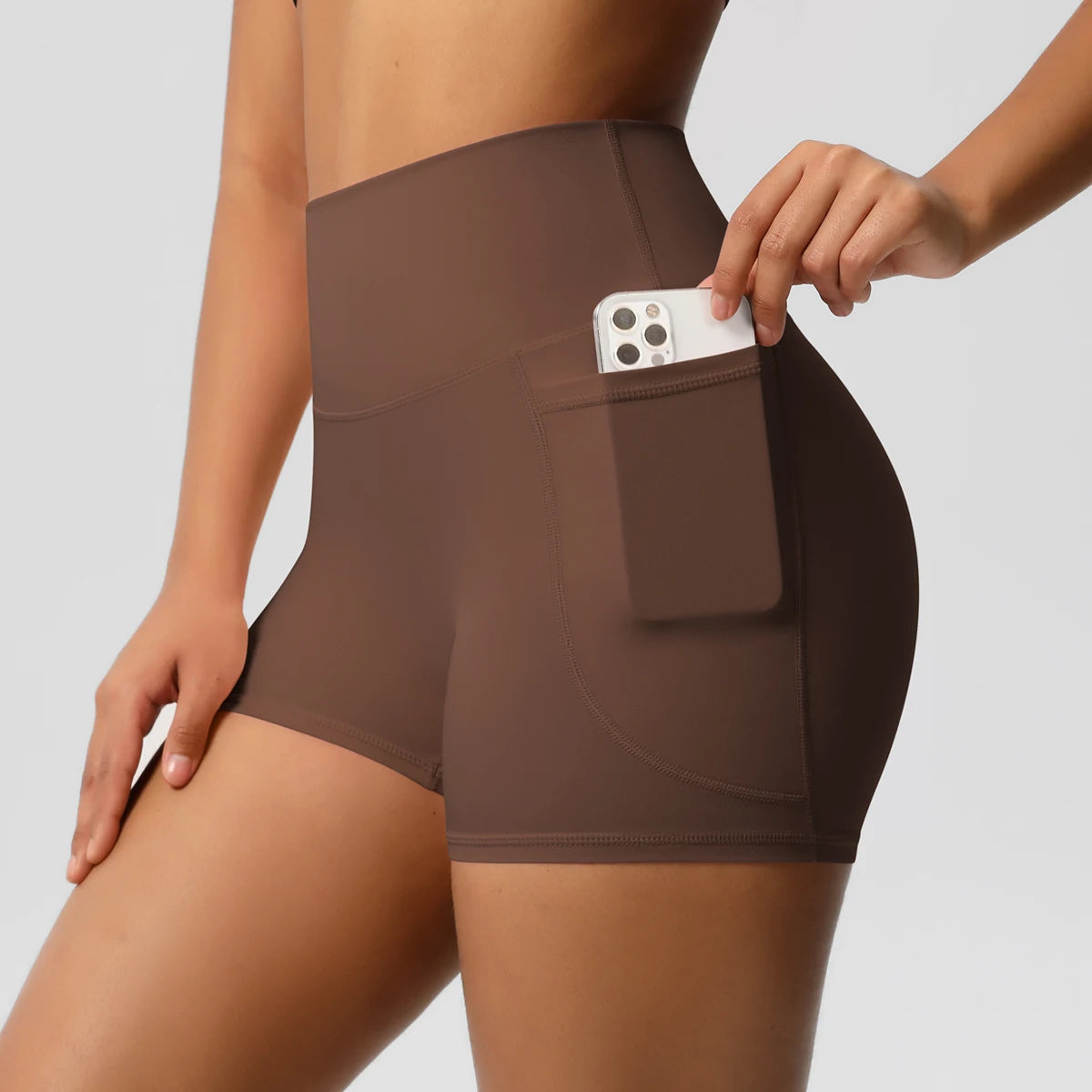High-Waist Sculpting Pocket Shorts