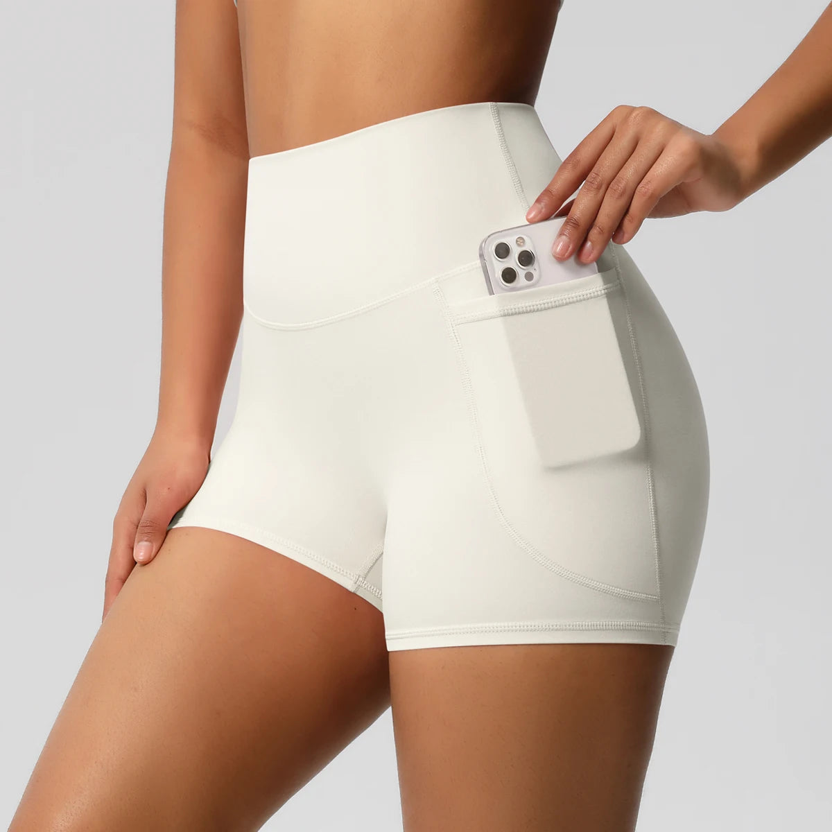 High-Waist Sculpting Pocket Shorts