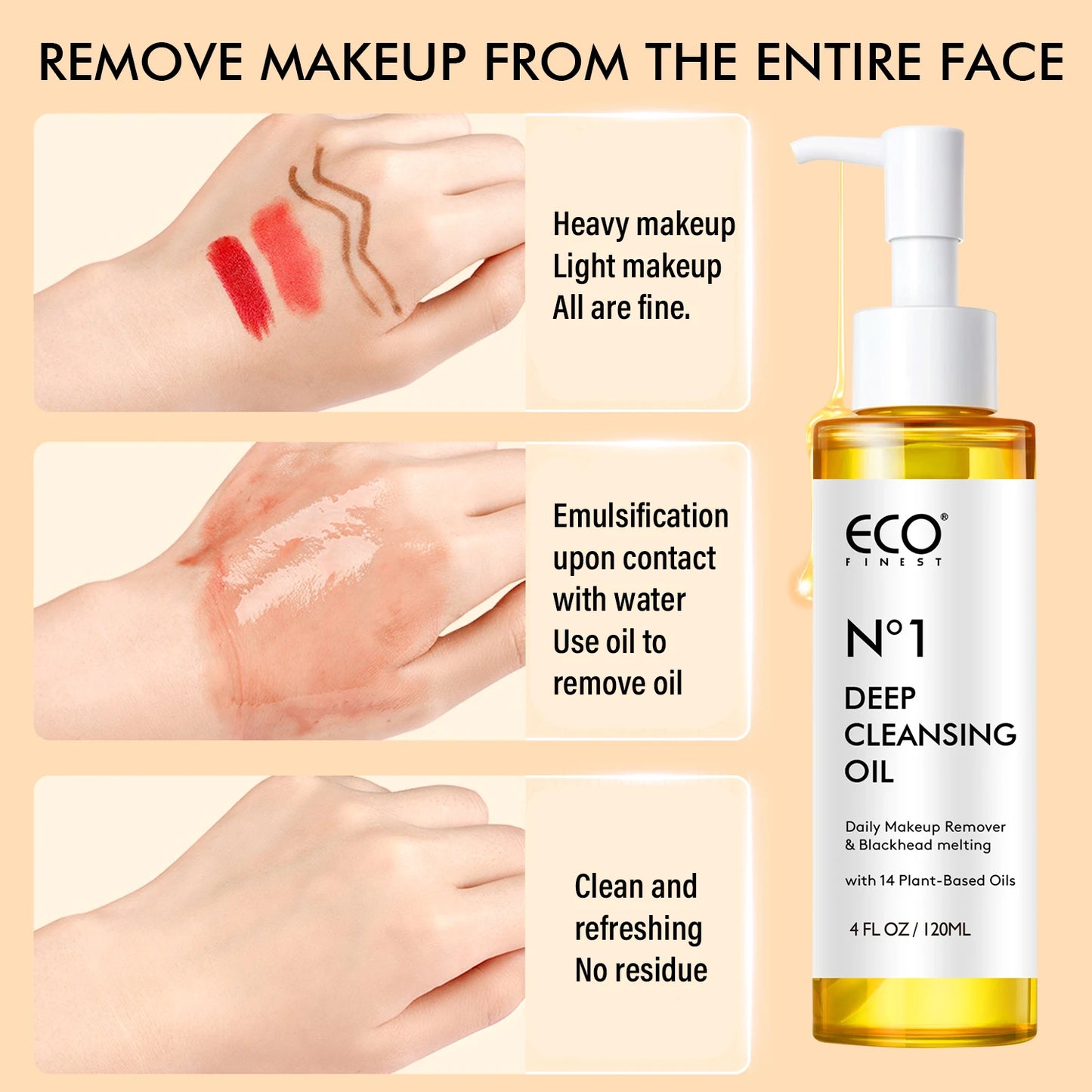 Oil Cleanser Makeup Remover – Gentle, Deep-Cleansing & Barrier-Safe (120ml)