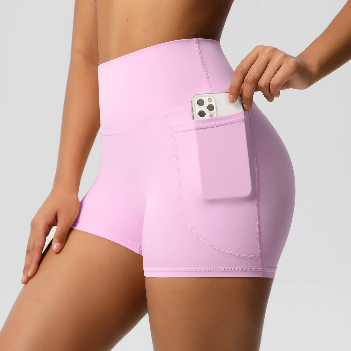 High-Waist Sculpting Pocket Shorts