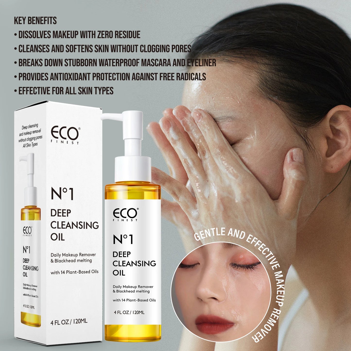 Oil Cleanser Makeup Remover – Gentle, Deep-Cleansing & Barrier-Safe (120ml)