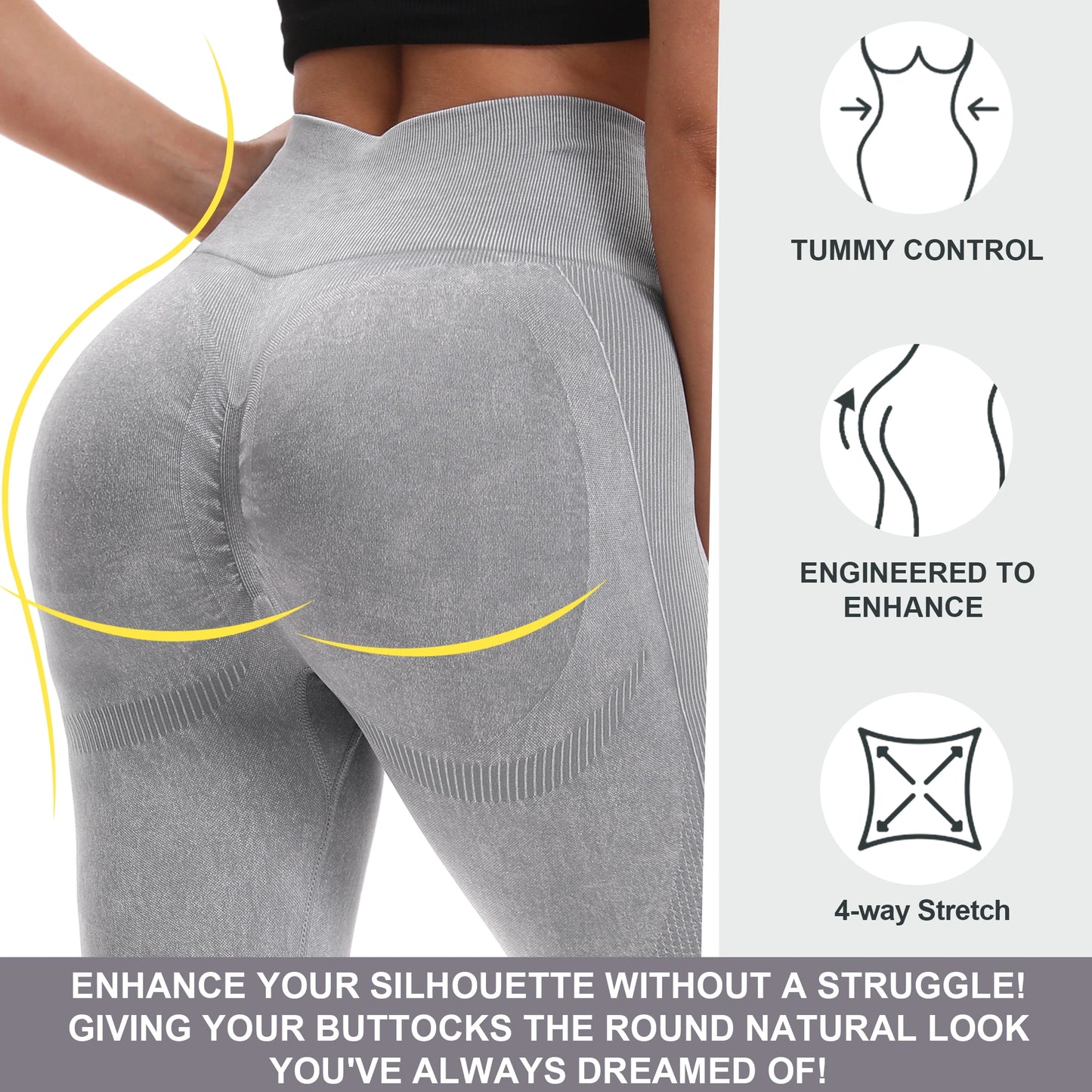 Sculpting Seamless Gym Shorts – 2-Pack for Lift, Comfort, and Confidence