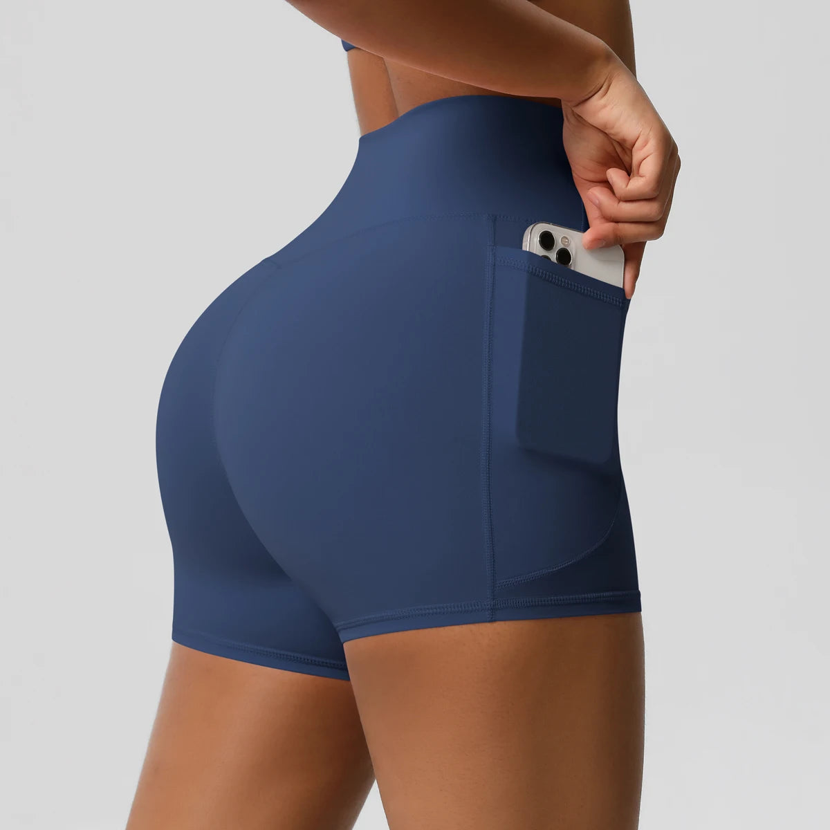 High-Waist Sculpting Pocket Shorts