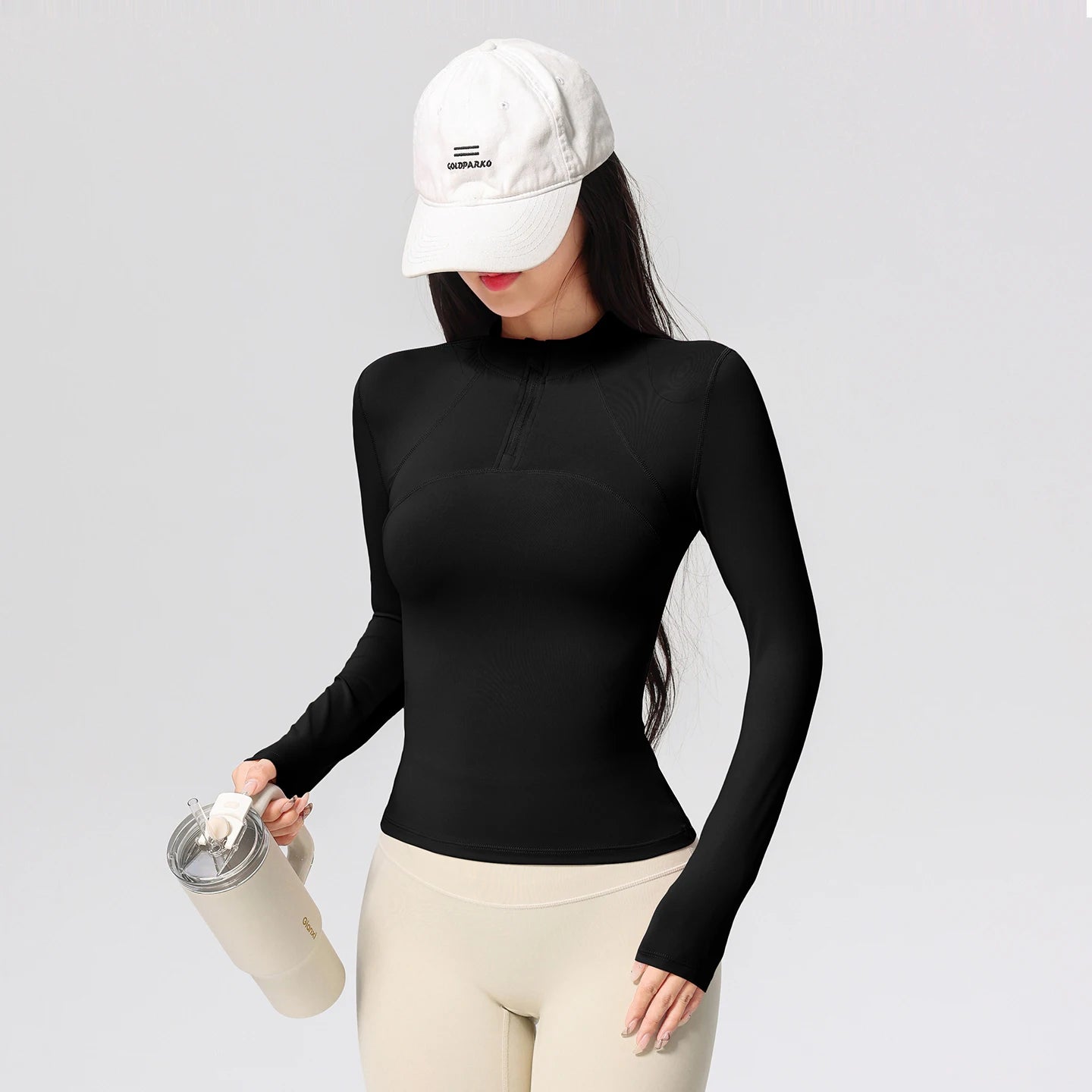 Performance Long-Sleeve Top Designed for Movement, Elegance, and Endurance